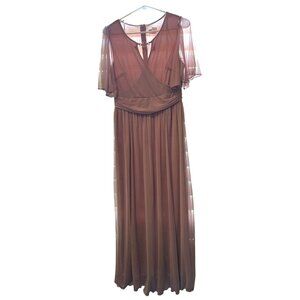 NEW ALEXA‎ B NITES Blush Rose Womens Gown size 8 SHIMMER, JEWELED, CHIFFON Dress
